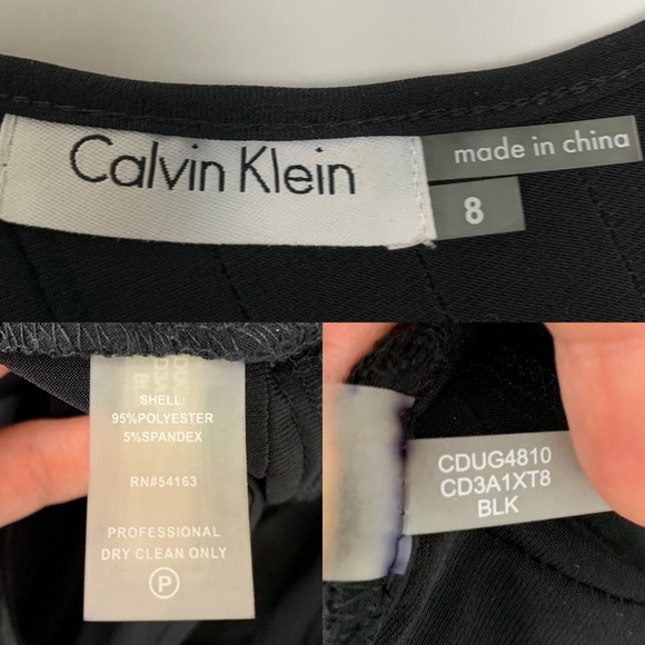 Calvin Klein Sleeveless Bodycon Dress Sz 8 #4735 - Picture 6 of 6